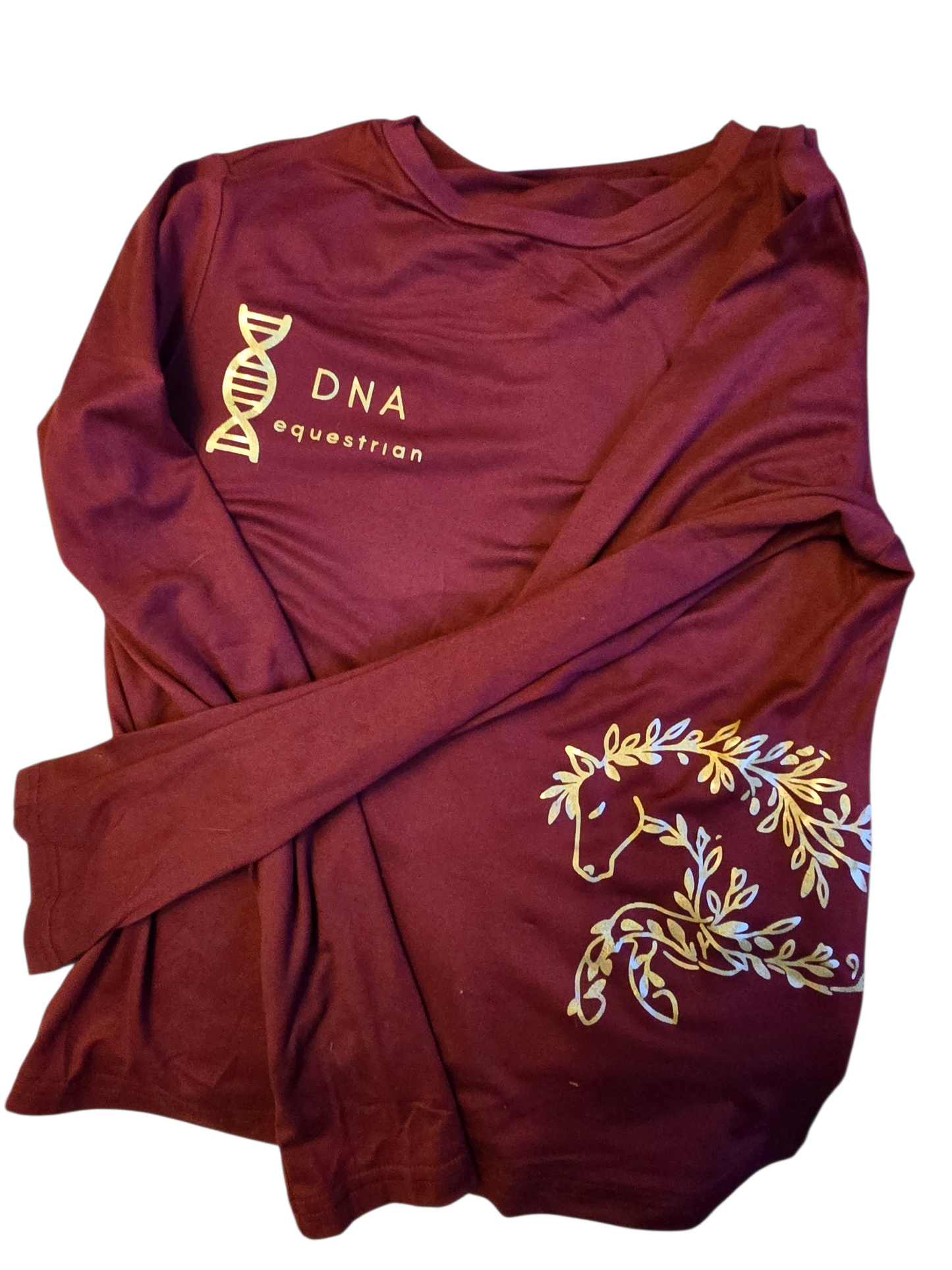 Ladies wine long sleeved tee
