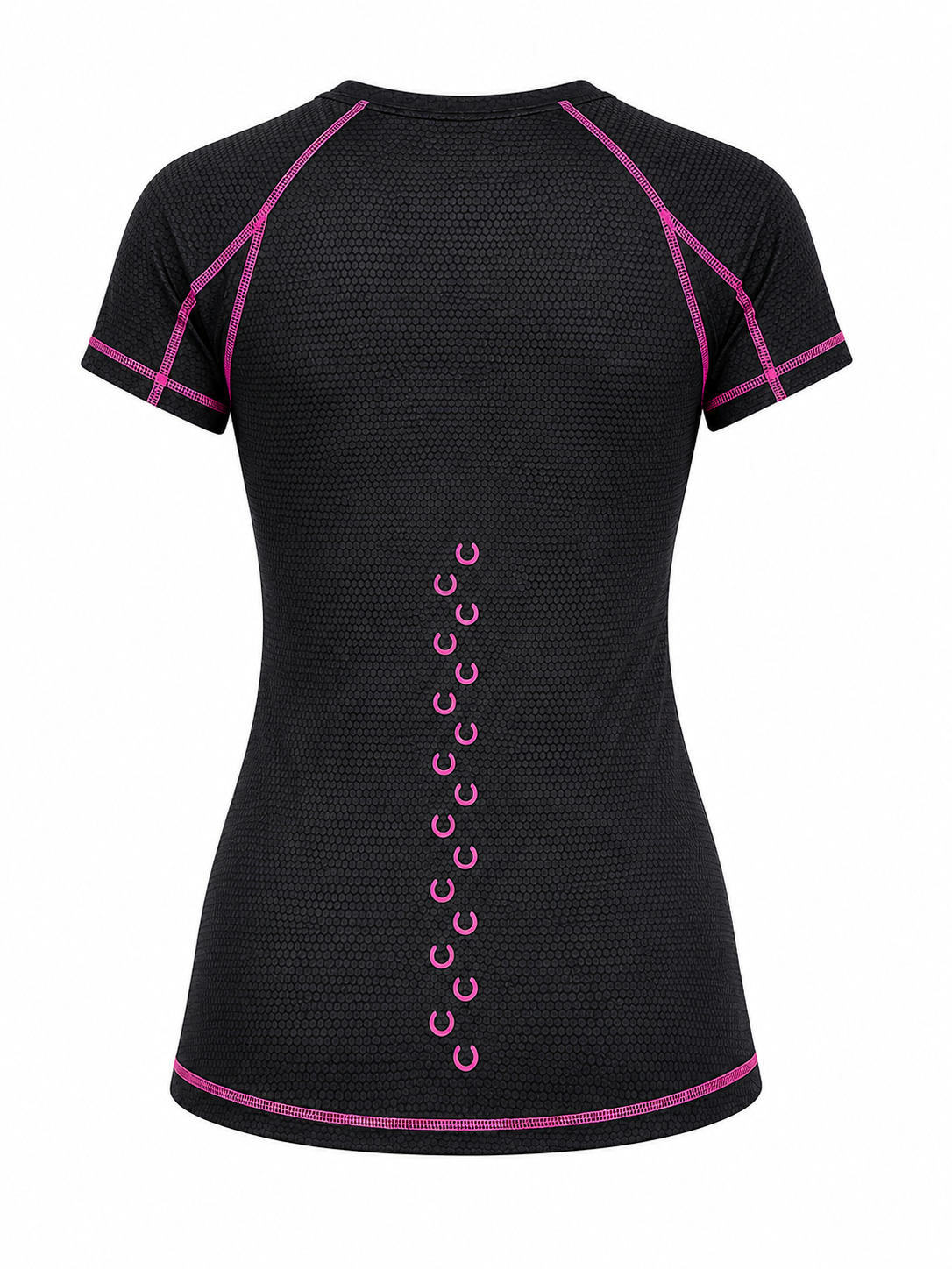 Ladies short sleeved black tee