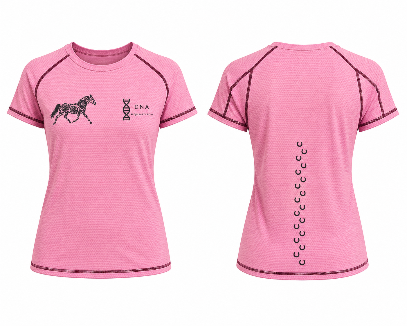 Ladies short sleeved light pink tee