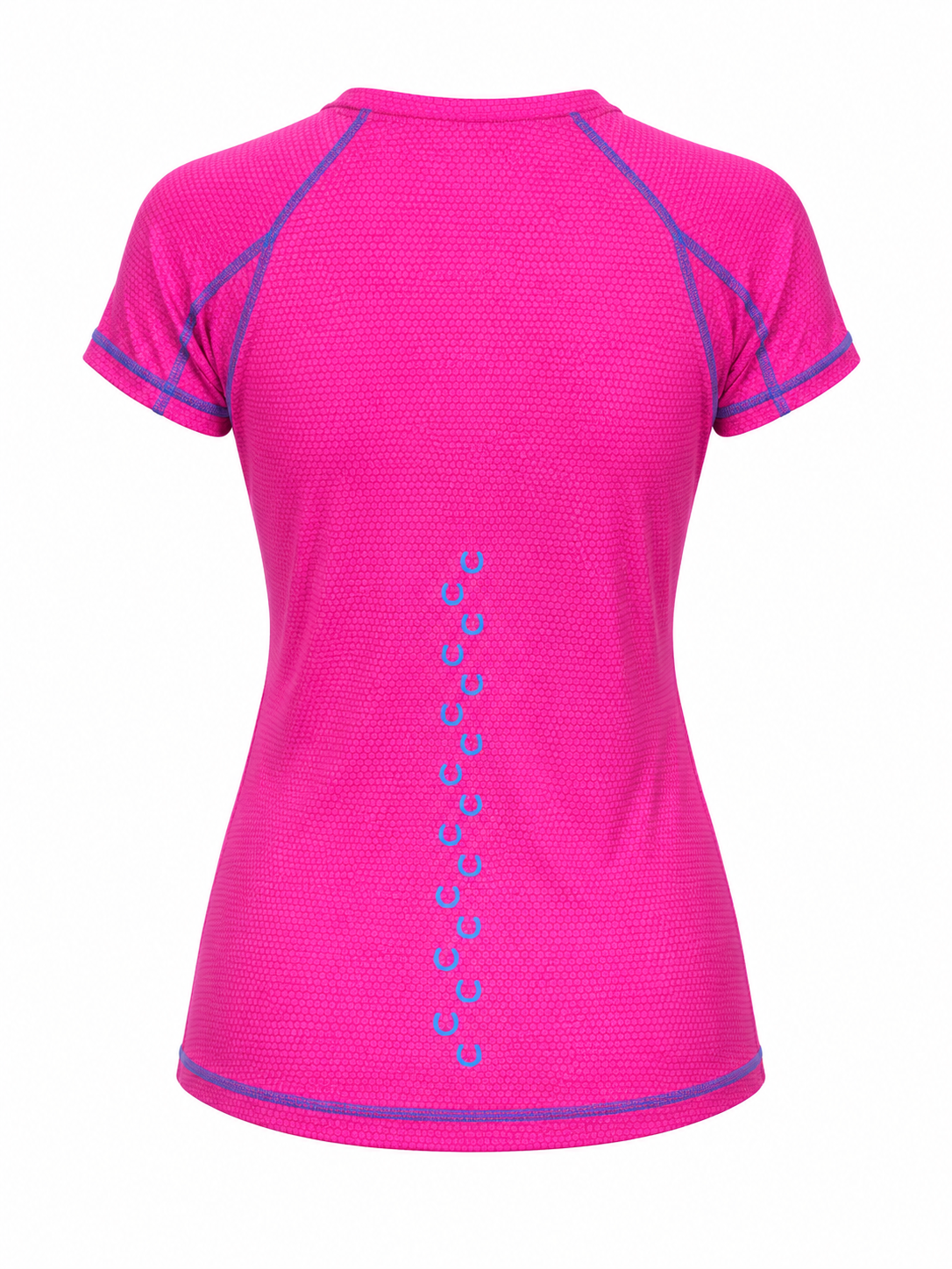 Ladies short sleeved dark pink tee