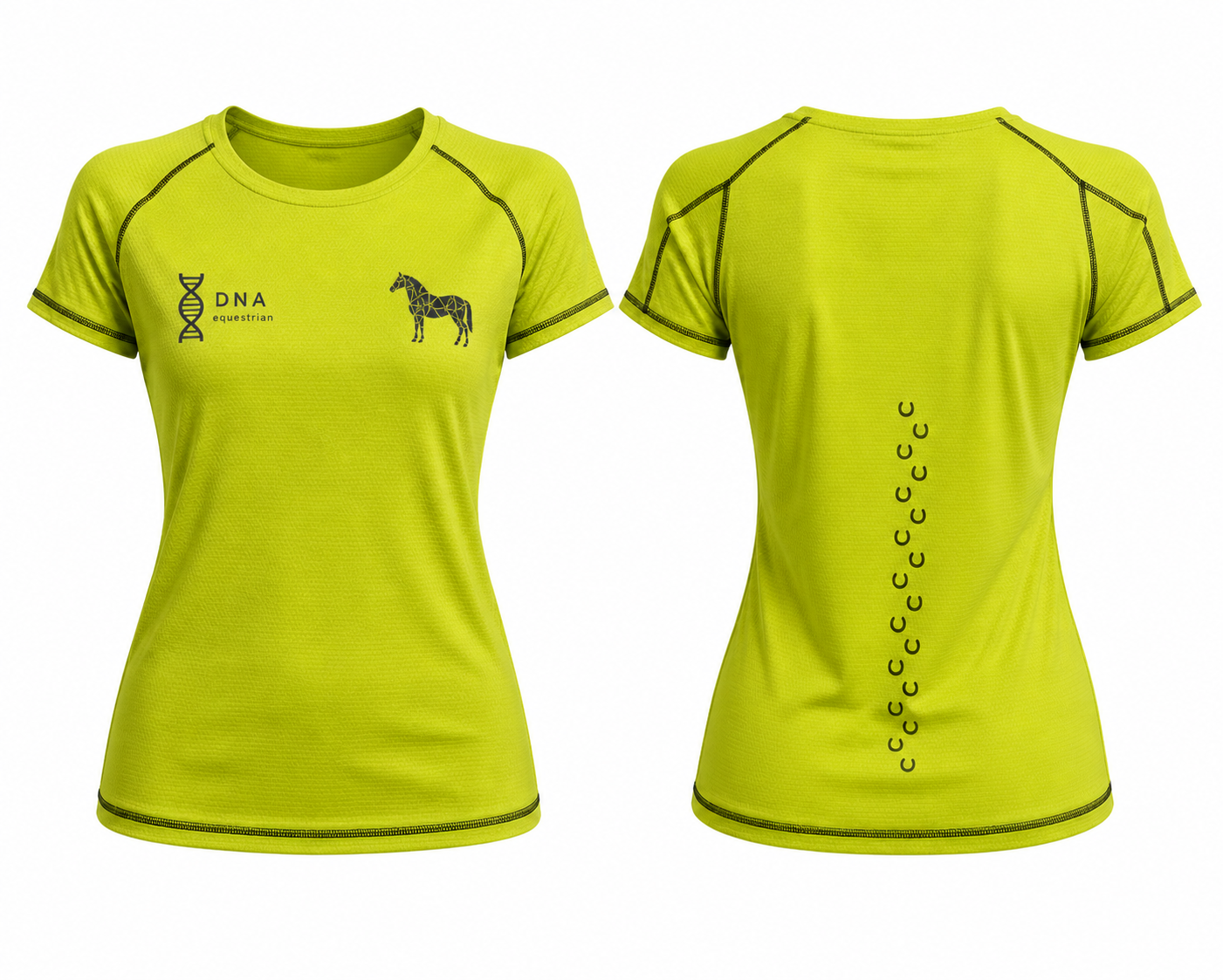 Ladies short sleeved yellow tee