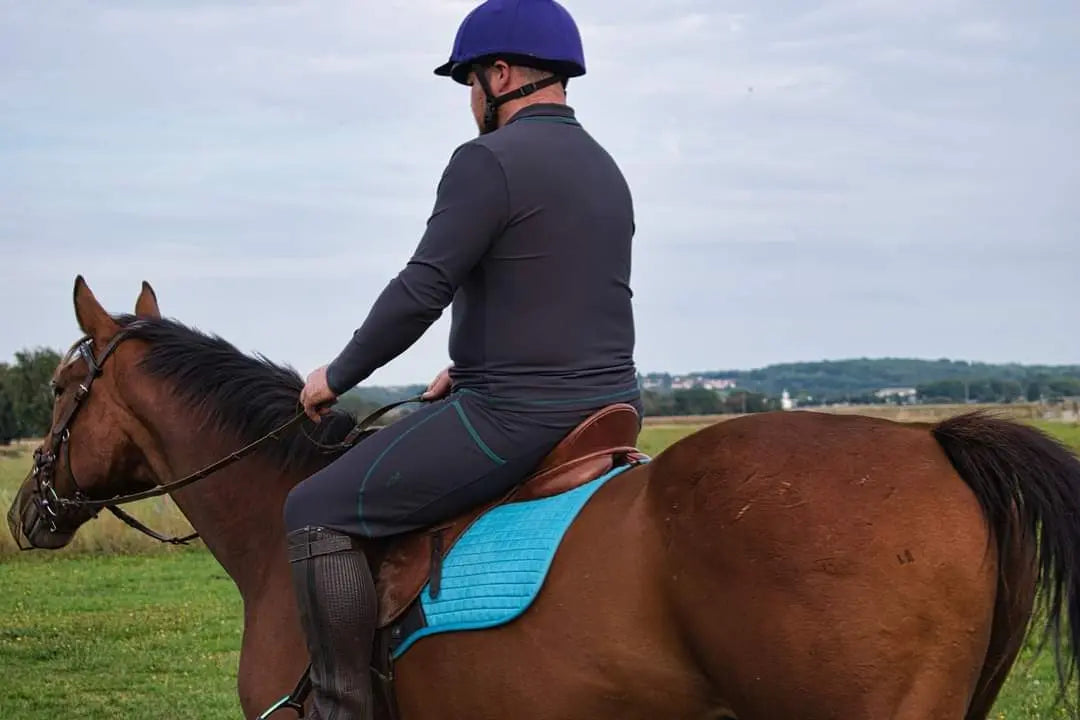 Mens grey and green breeches DNA equestrian ltd