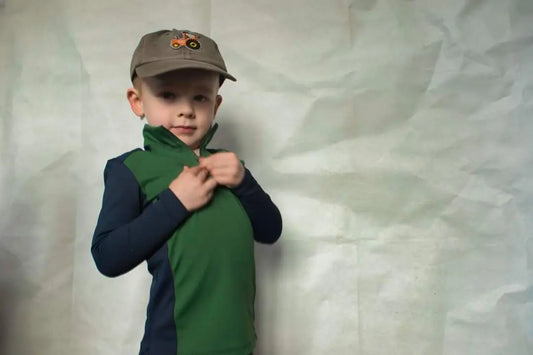 Children's navy and green baselayer DNA equestrian ltd