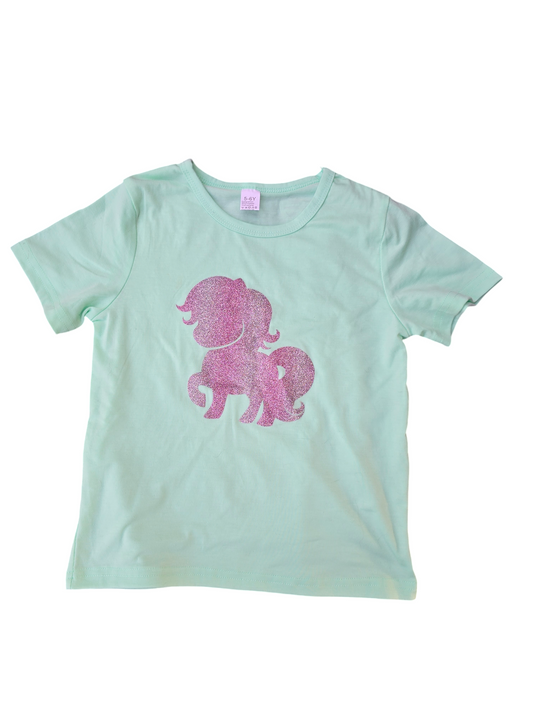 Glitter pony childrens t-shirt