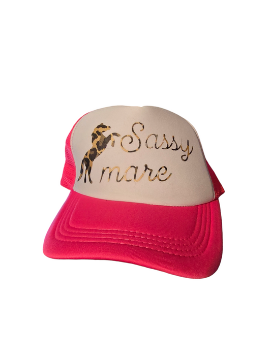 Pink sassy mare baseball cap