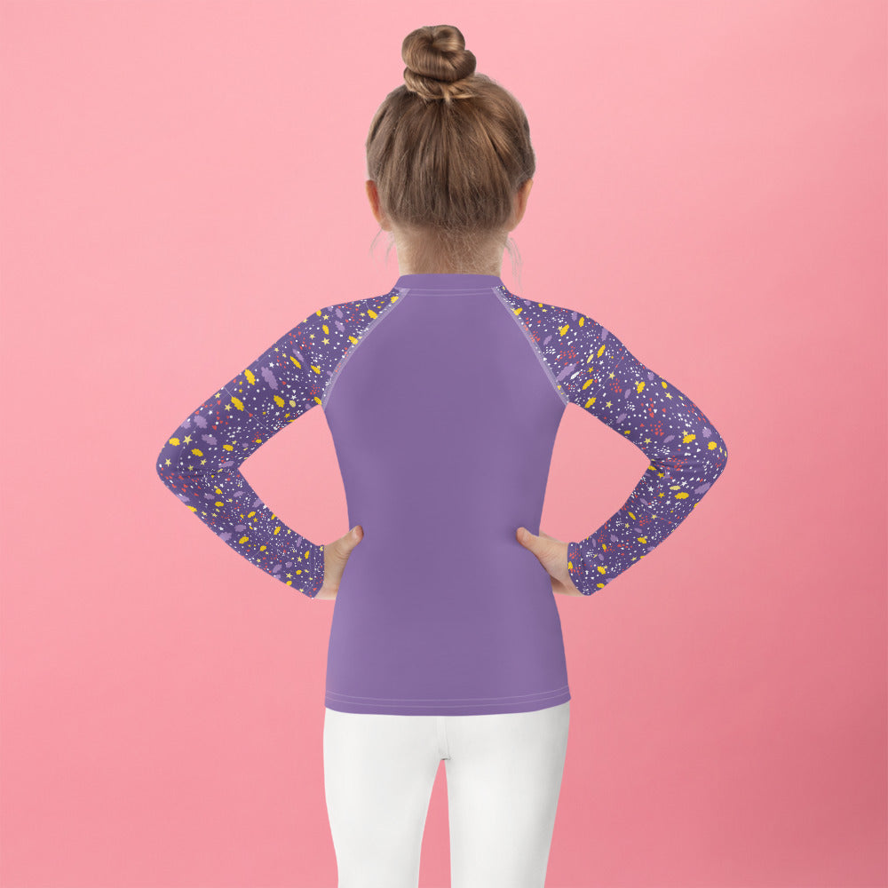 Kids purple clouds base layer DNA equestrian ltd
