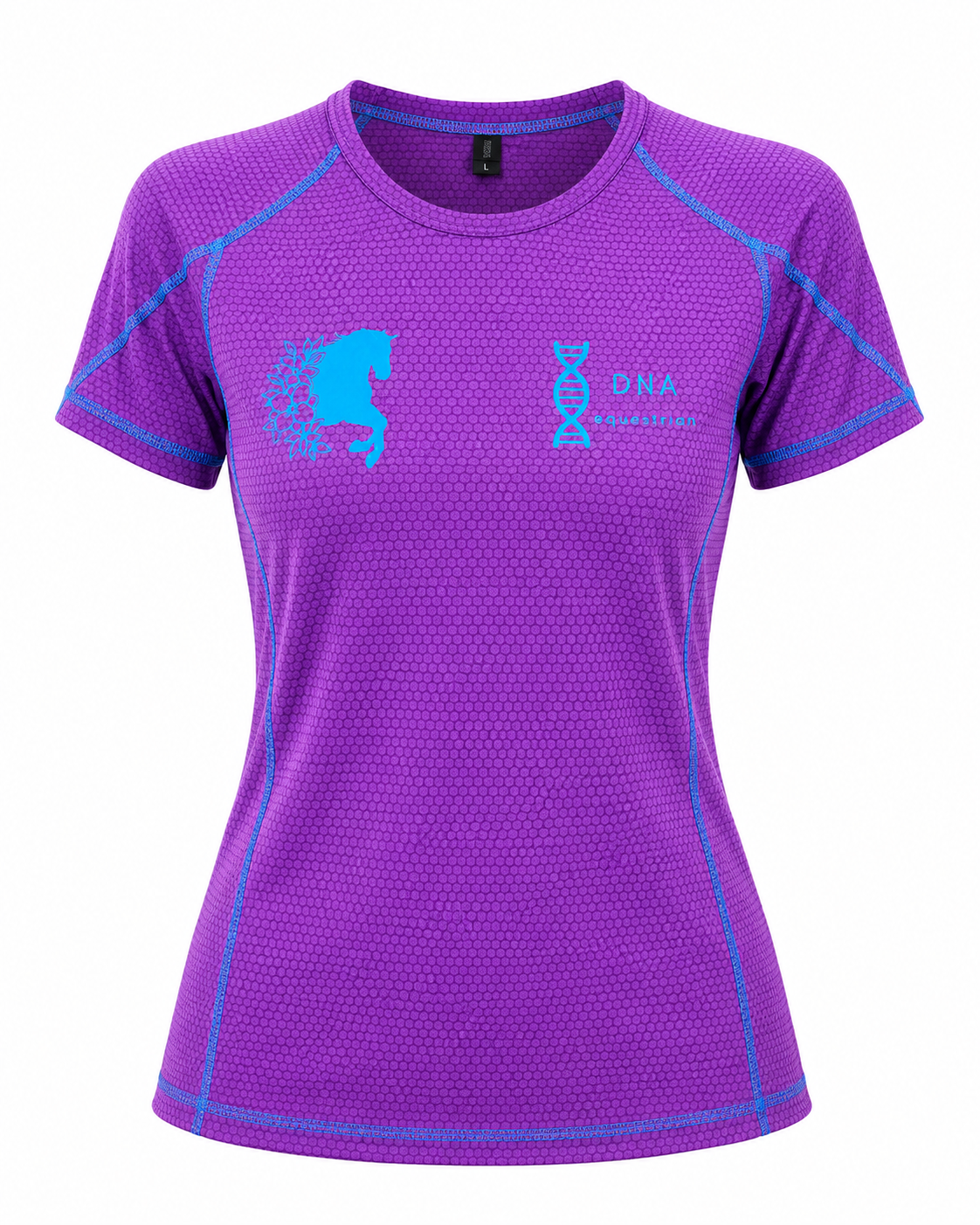 Ladies short sleeved purple tee