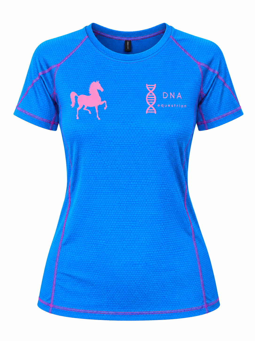 Ladies short sleeved blue tee