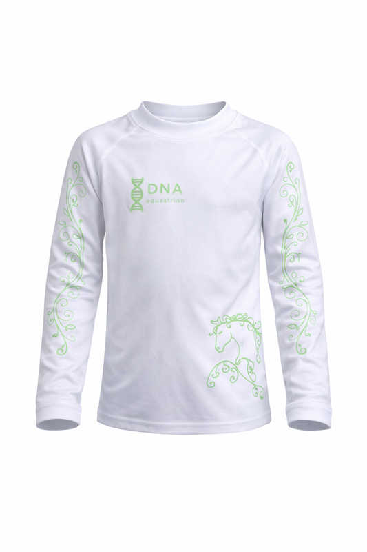 Childrens long sleeved white tee