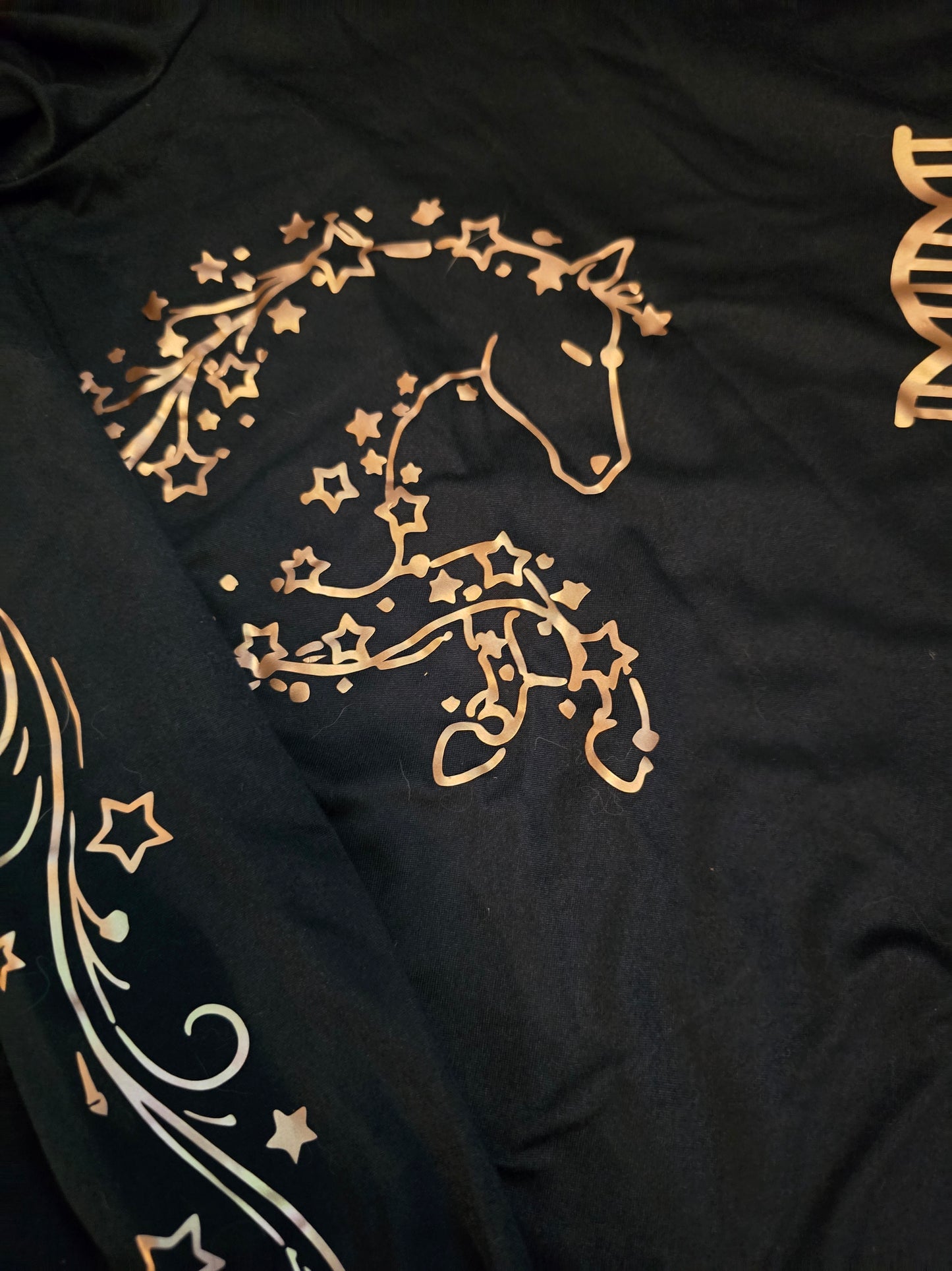 Ladies navy long sleeved star tee