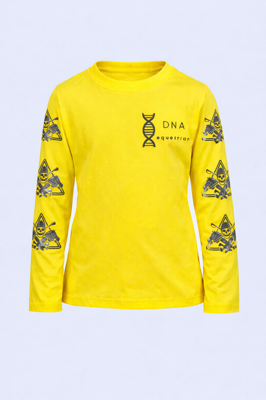 Childrens long sleeved yellow tee