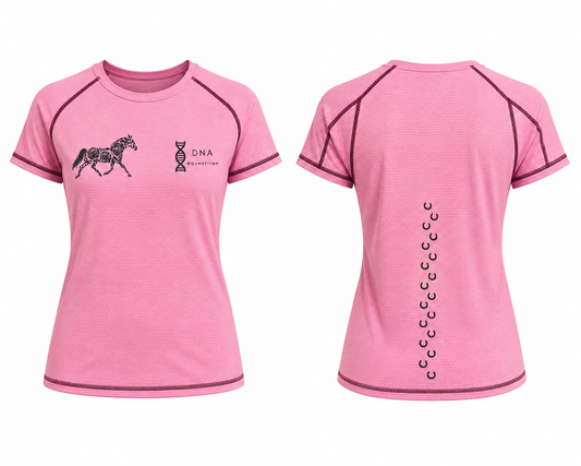 Ladies short sleeved light pink tee