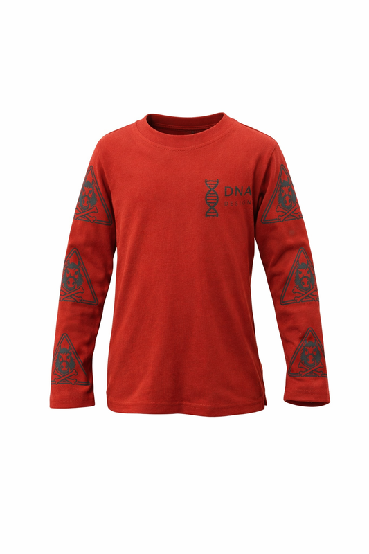 Childrens long sleeved red tee
