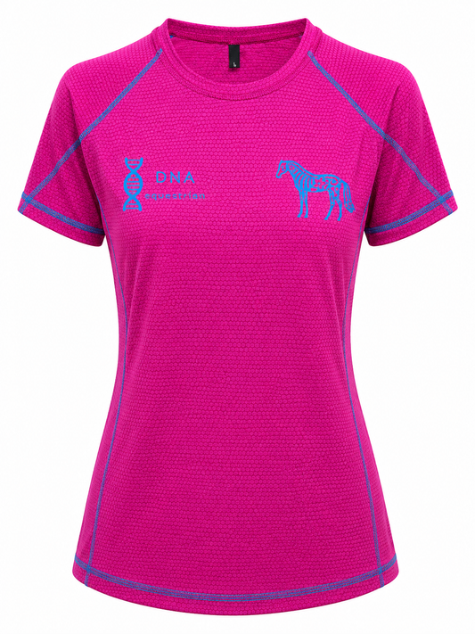 Ladies short sleeved dark pink tee