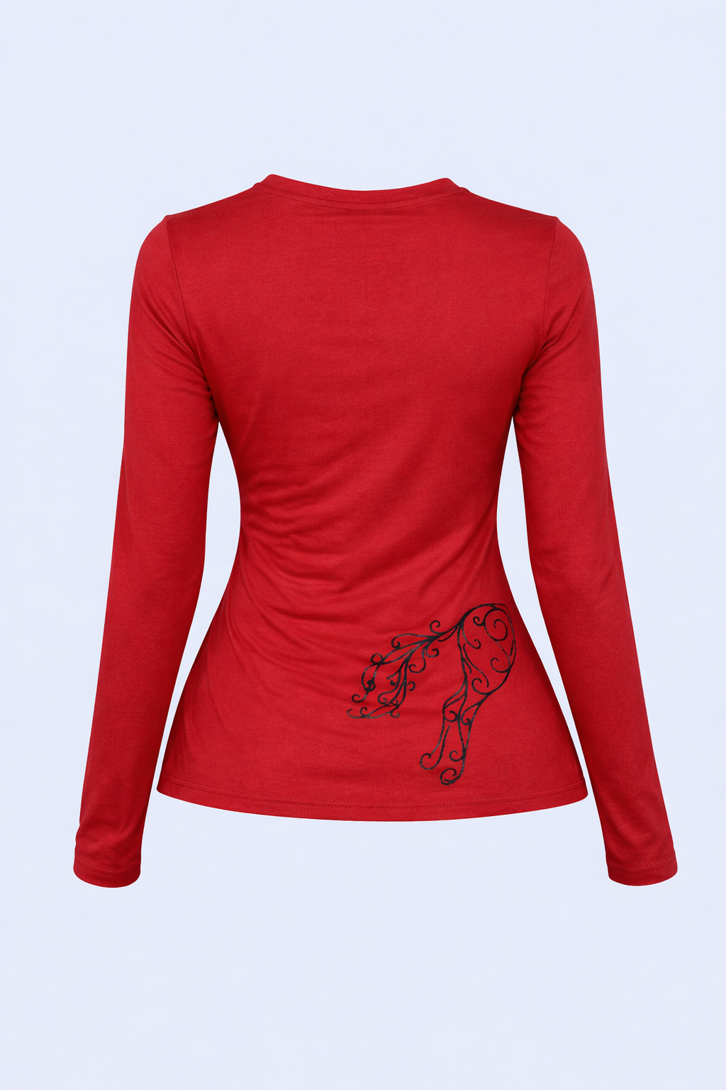 Red ladies long sleeved tee