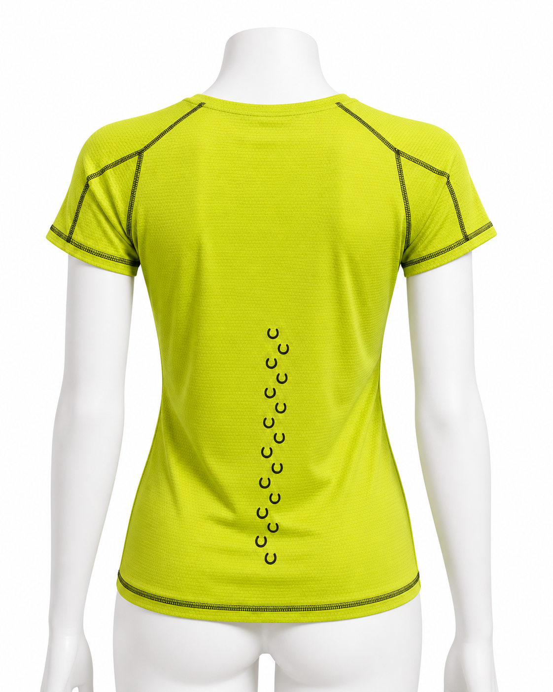 Ladies short sleeved yellow tee