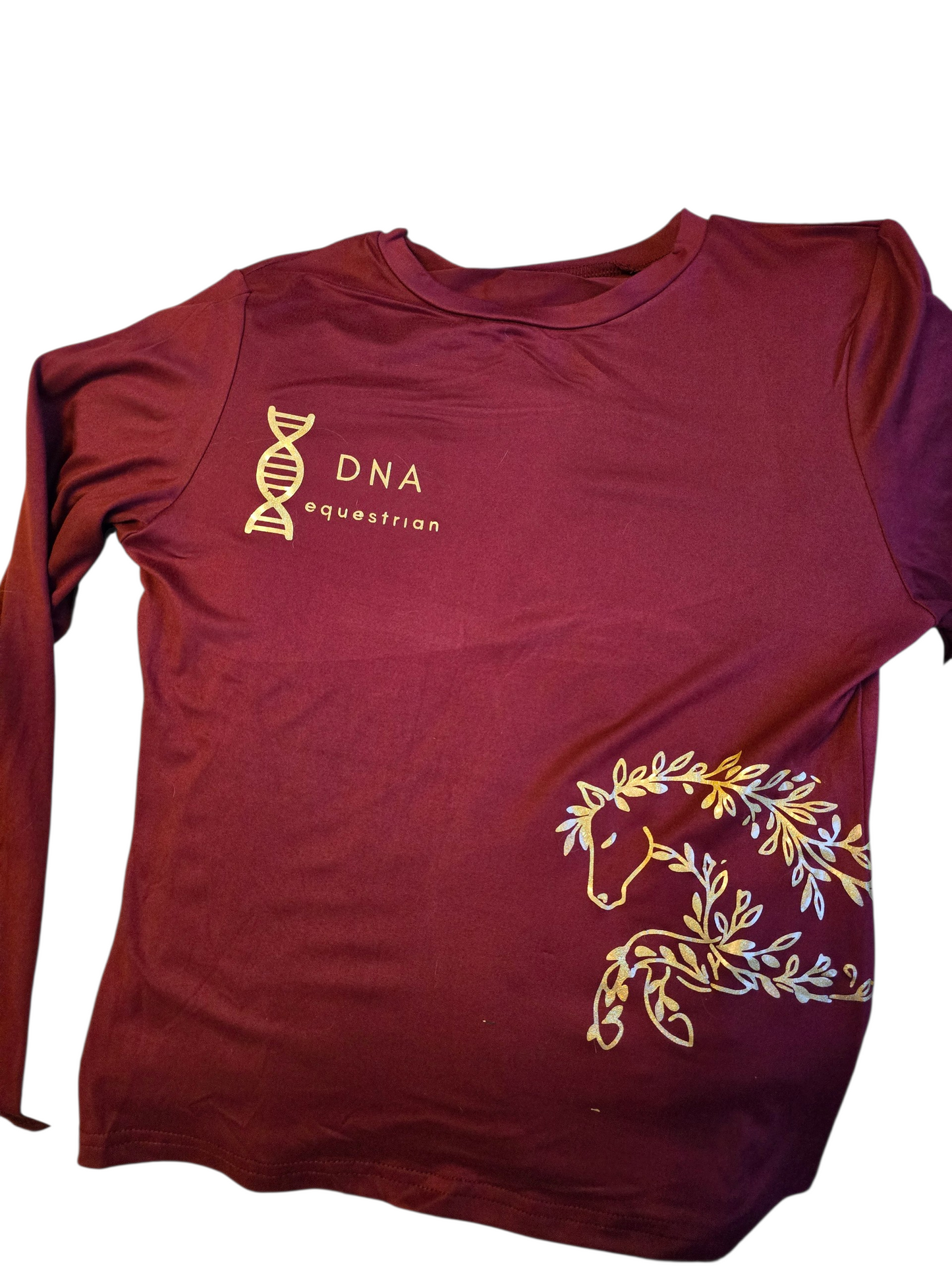 Ladies wine long sleeved tee