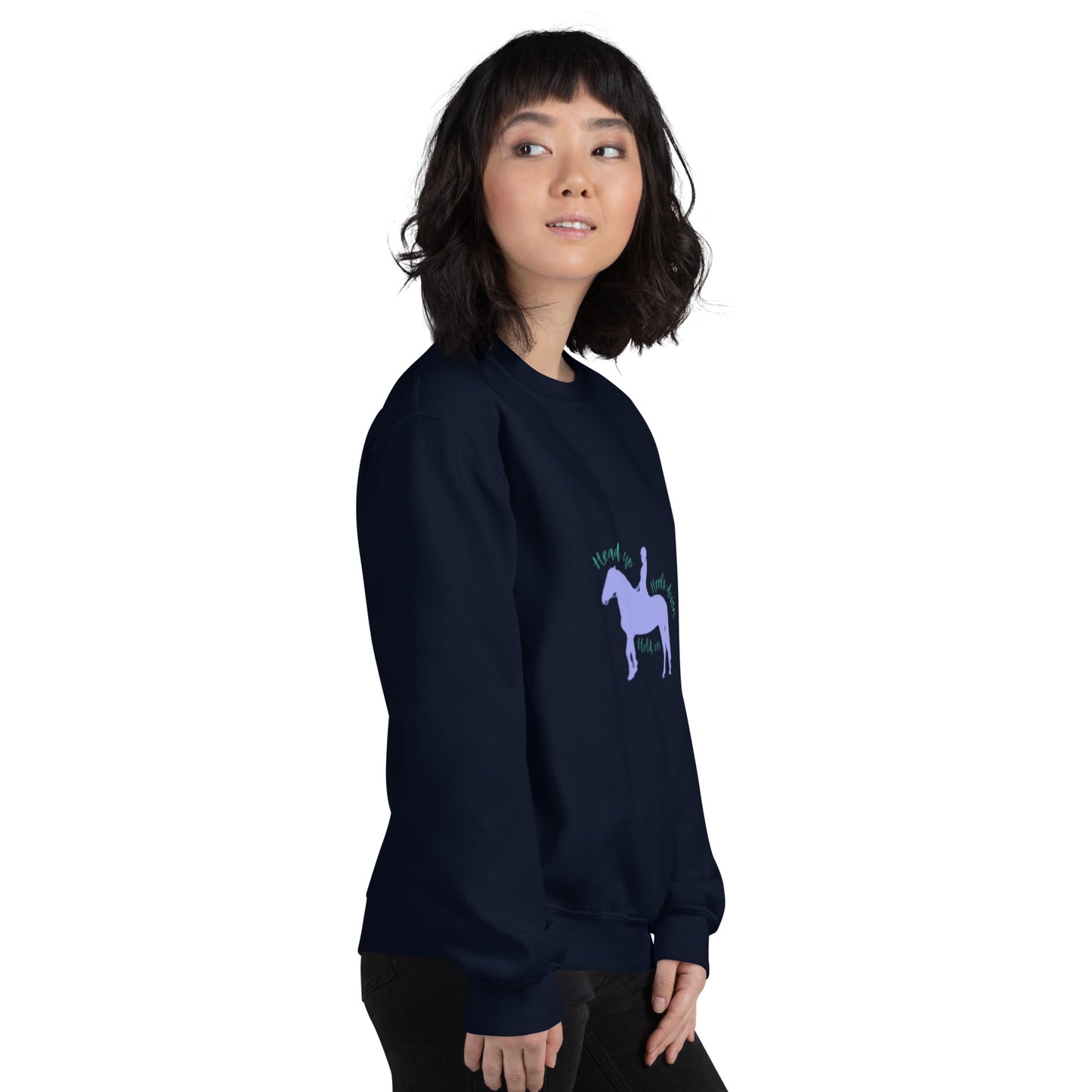 'Head up, heels down' Unisex Sweatshirt DNA equestrian ltd
