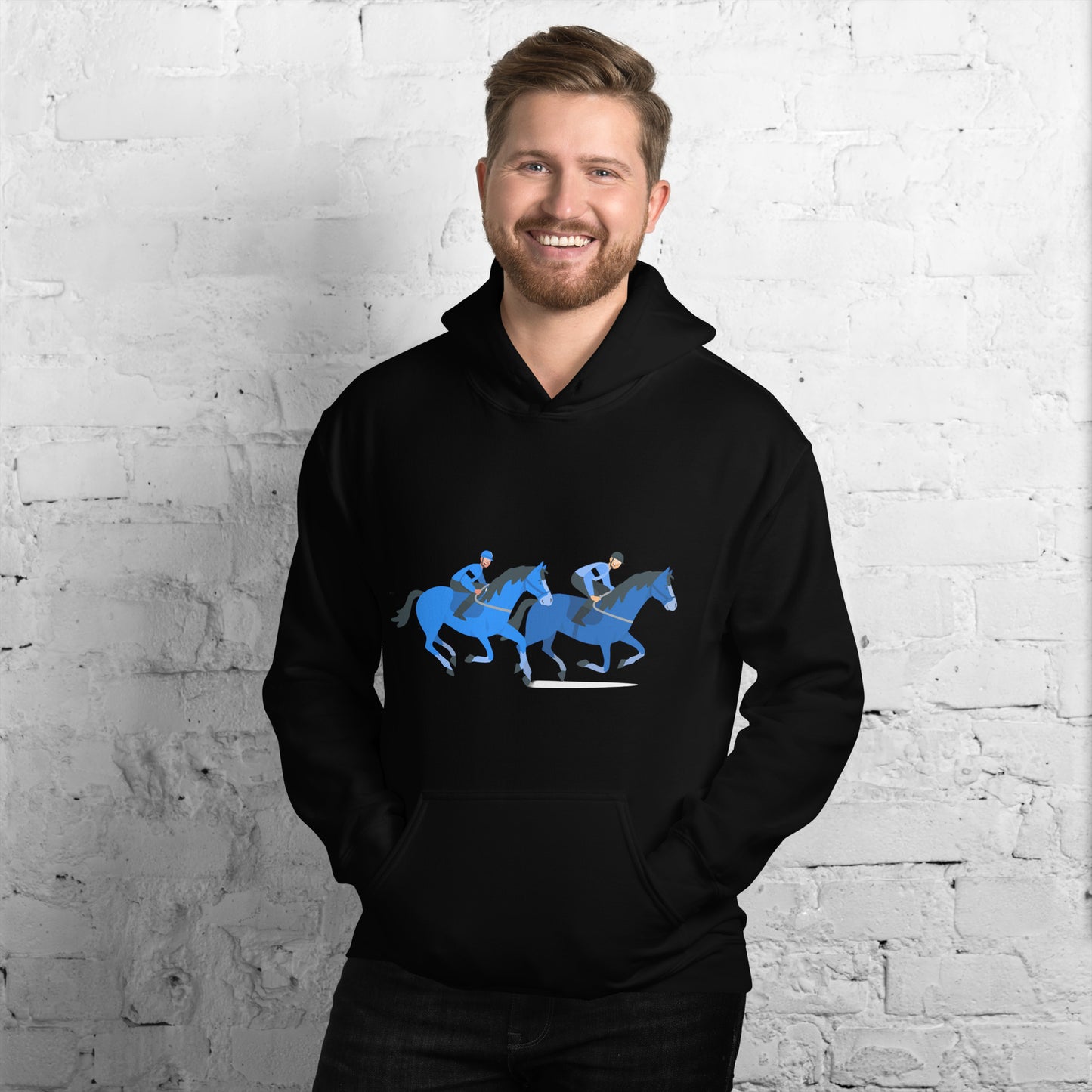 Blue horses hoodie DNA equestrian ltd