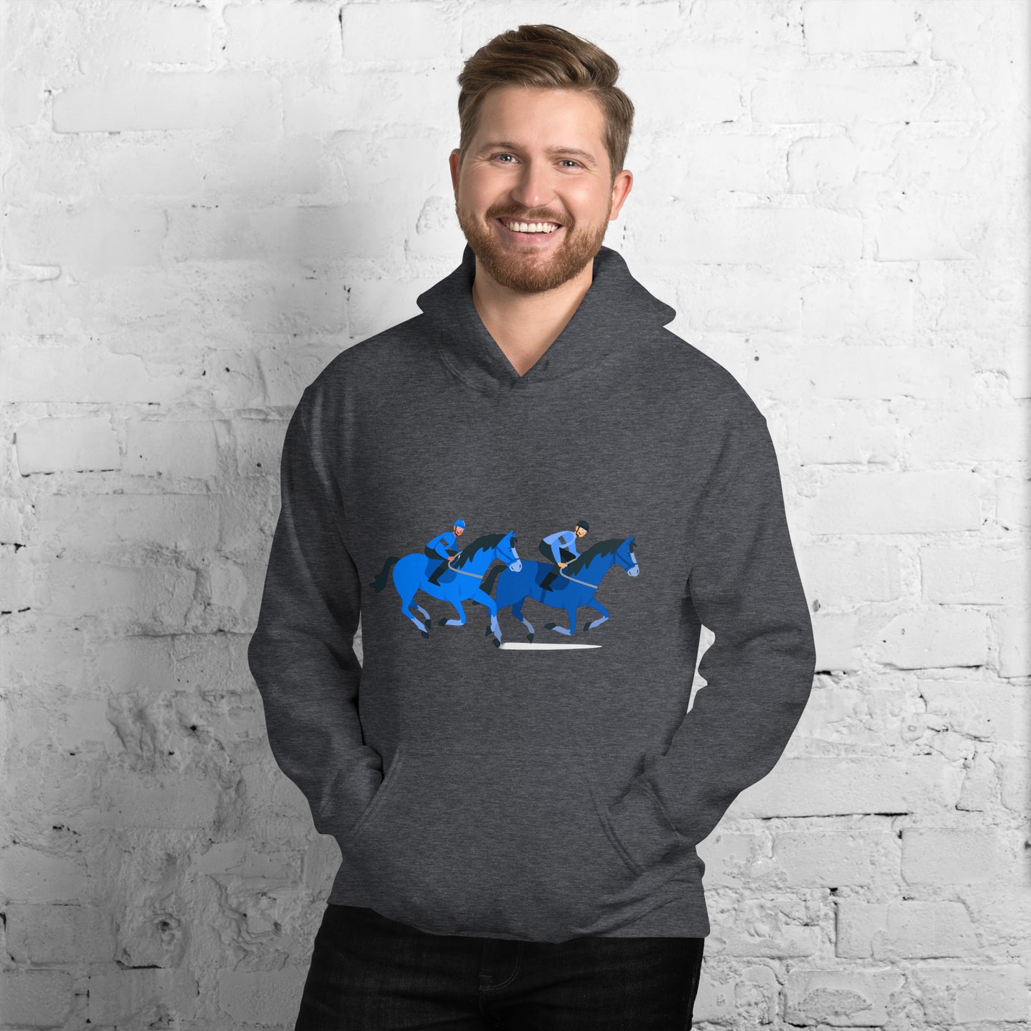 Blue horses hoodie DNA equestrian ltd
