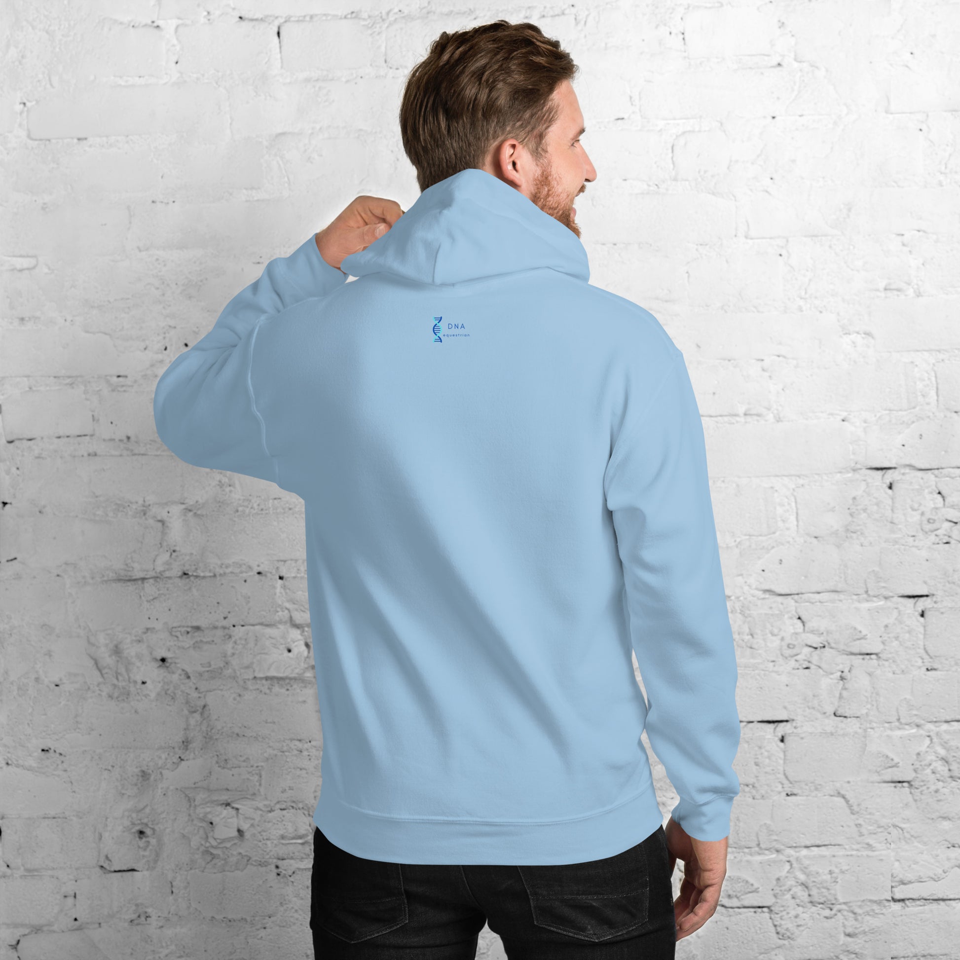 Blue horses hoodie DNA equestrian ltd
