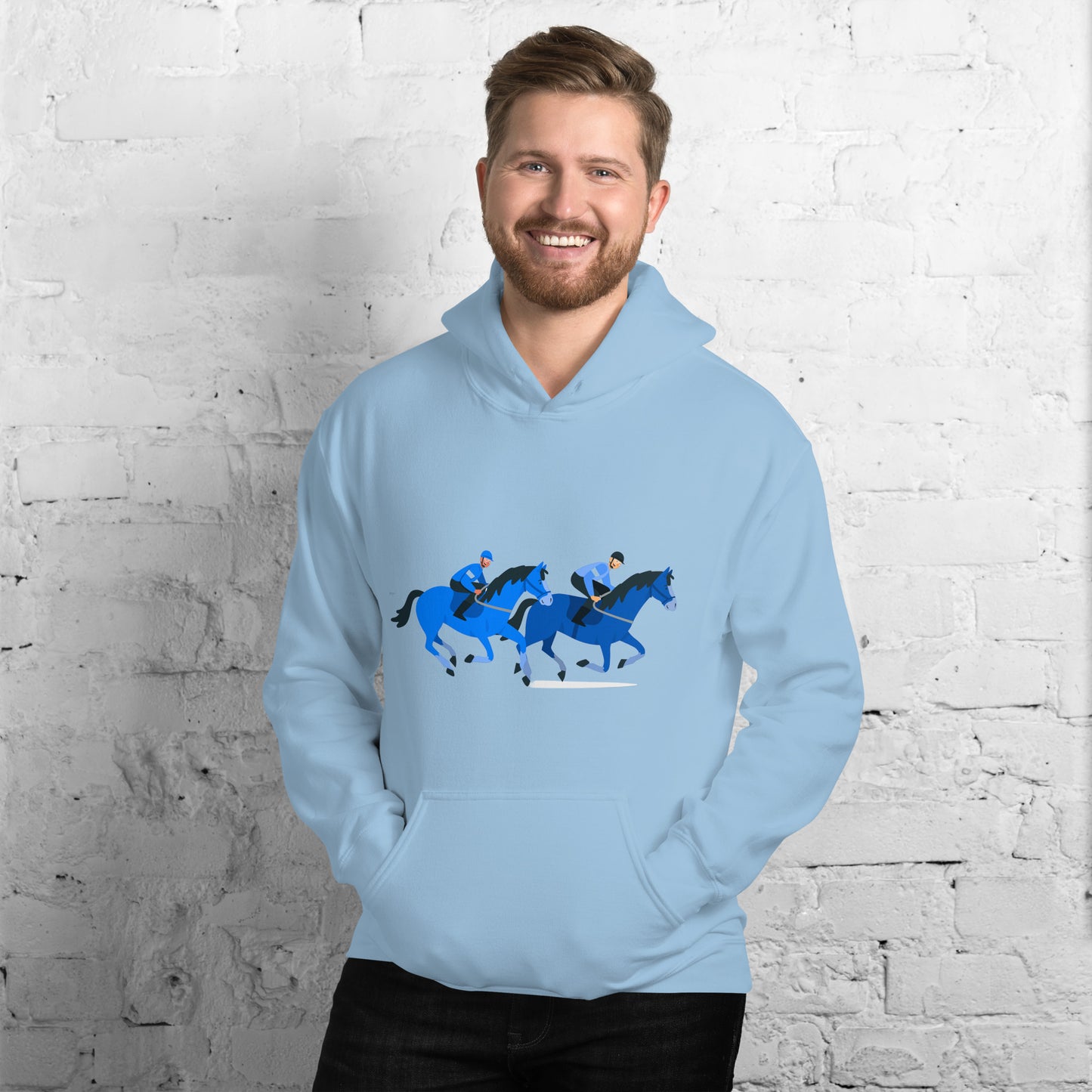 Blue horses hoodie DNA equestrian ltd