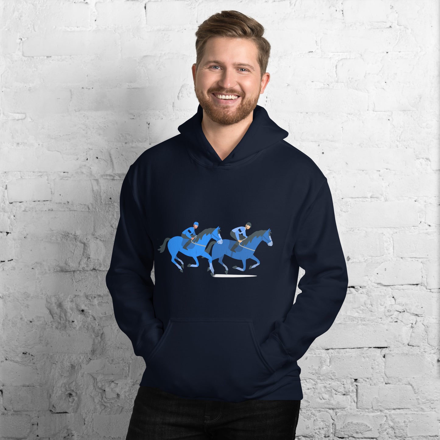Blue horses hoodie DNA equestrian ltd