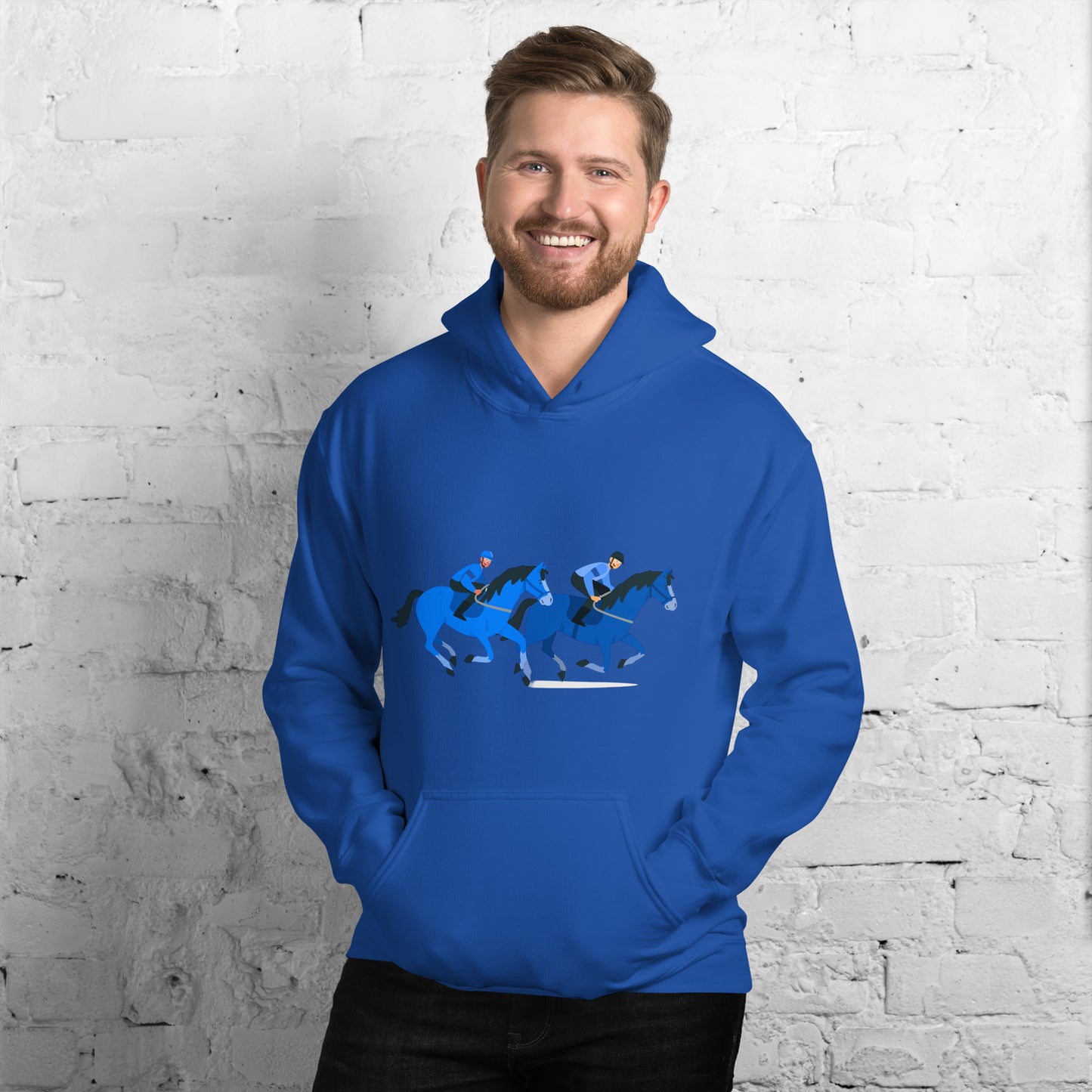 Blue horses hoodie DNA equestrian ltd