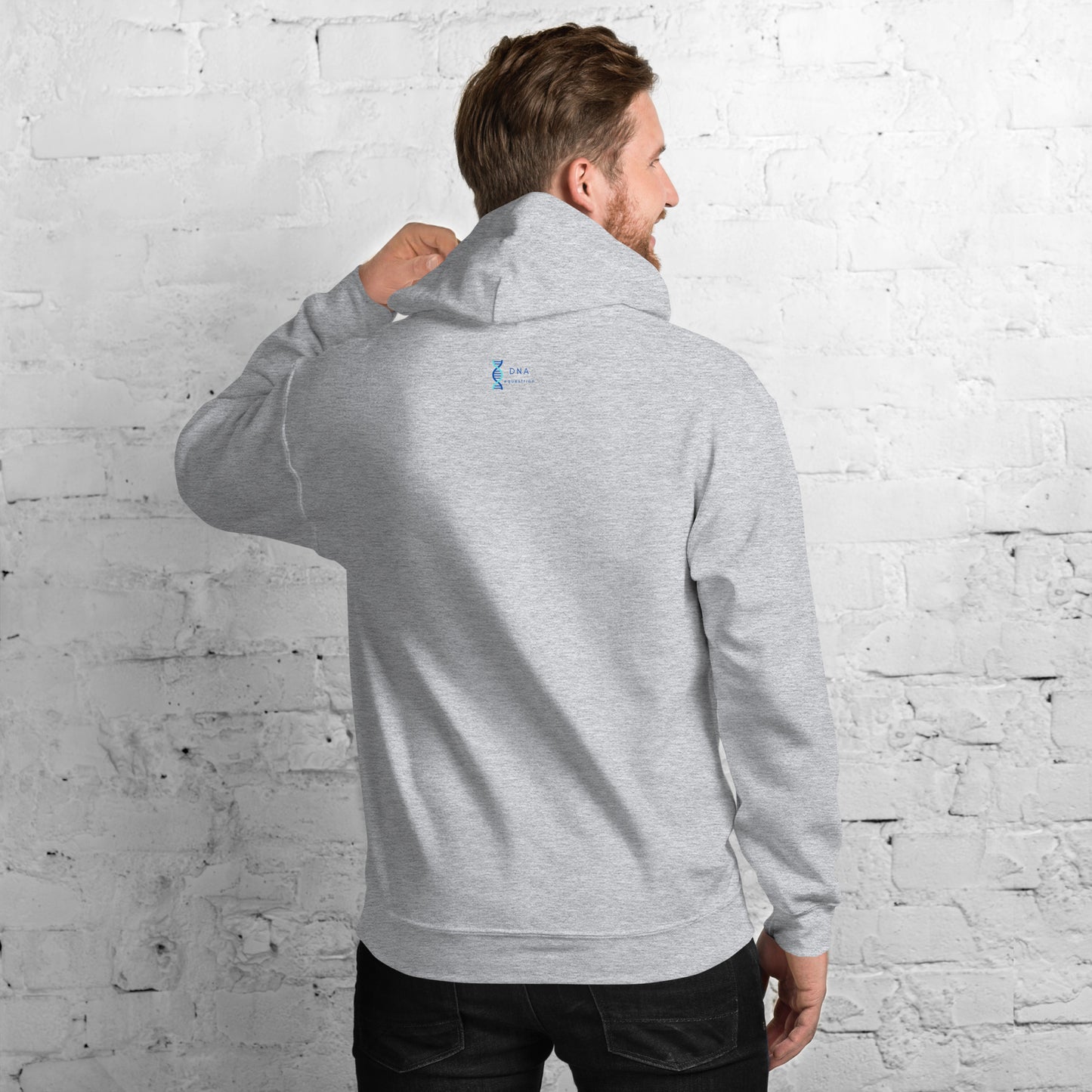 Blue horses hoodie DNA equestrian ltd