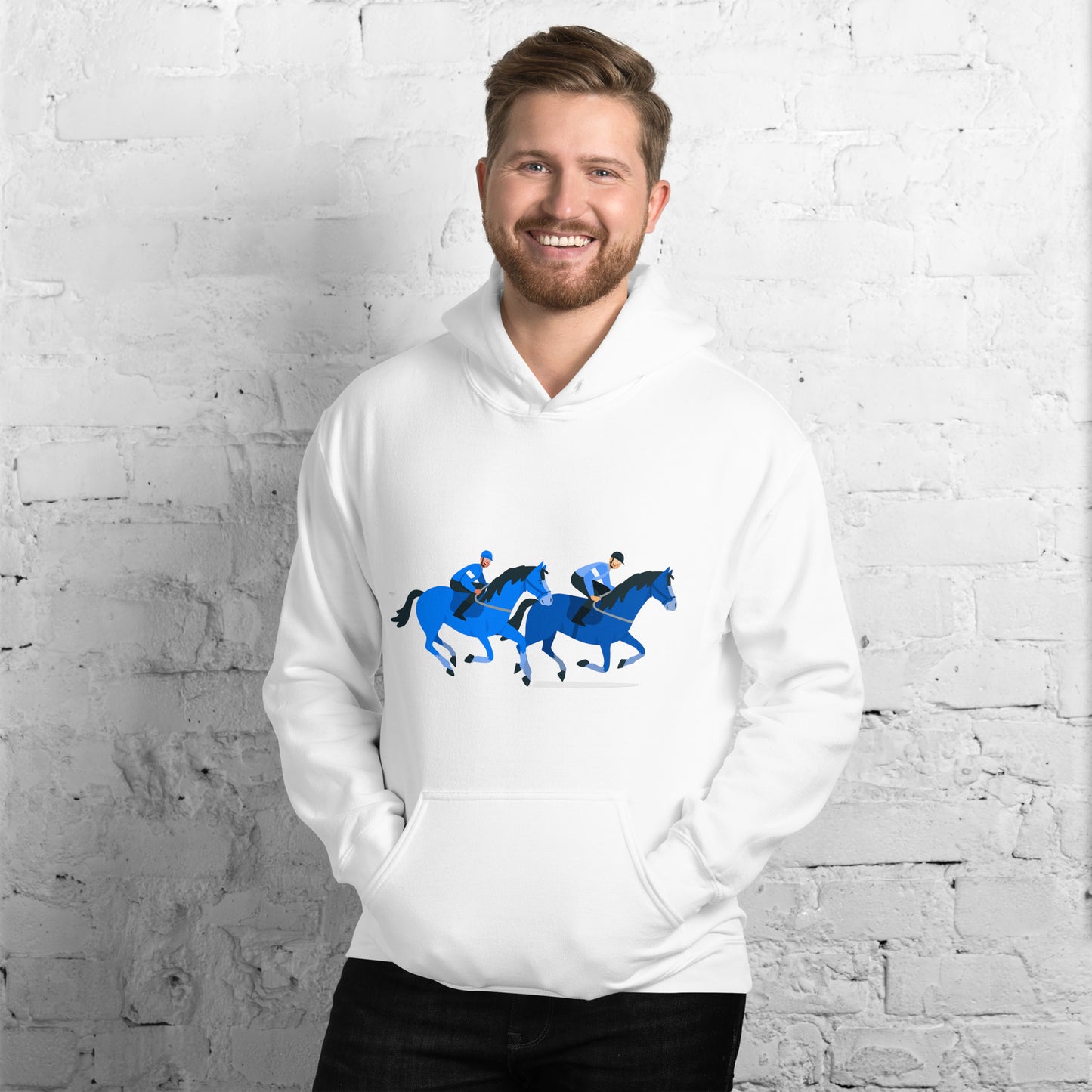 Blue horses hoodie DNA equestrian ltd